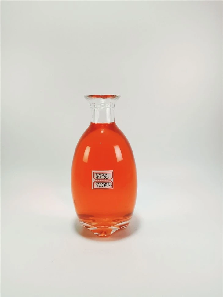 375ml Unique Shape Vodka Bottle Frosted White Glass Bottle For Gin